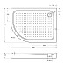 Поддон акриловый BelBagno TRAY-BB-RH-120/80-550-15-W-R