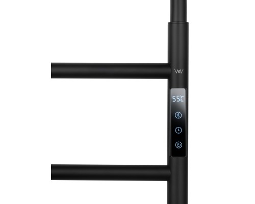 Полотенцесушитель электрический Wonzon&Woghand WISMAR, Черный матовый WW-AL201-MB
