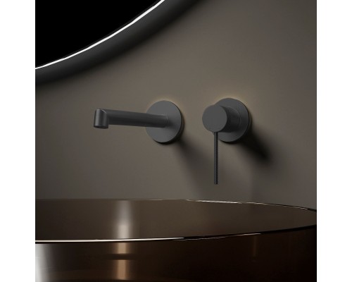 Смеситель для раковины Vincea Rim VBFW-2RM1GM встраиваемый однорычажный, вороненая сталь