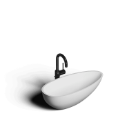 Накладная раковина-чаша из искусственного камня Monblan Boat 590x345x150 цвет белый матовый