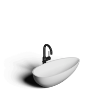 Накладная раковина-чаша из искусственного камня Monblan Boat 590x345x150 цвет белый матовый