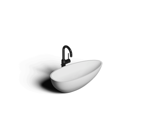 Накладная раковина-чаша из искусственного камня Monblan Boat 590x345x150 цвет белый матовый