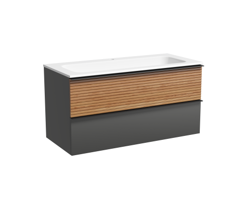 Тумба для раковины SanCos Delta 100 DL100GR Дуб красный, графит