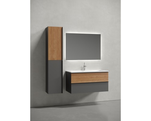 Тумба для раковины SanCos Delta 100 DL100GR Дуб красный, графит