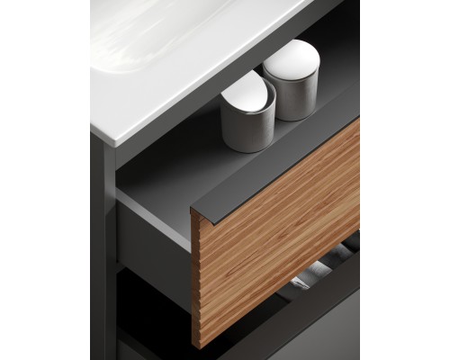 Тумба для раковины SanCos Delta 100 DL100GR Дуб красный, графит