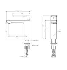 Смеситель для раковины Cezares Stylus Черный матовый