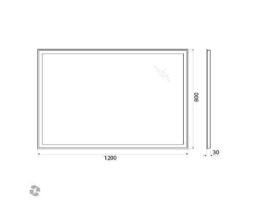 Зеркало BelBagno SPC-GRT-1200-800-LED-BTN Зеркало BelBagno SPC-GRT-1200-800-LED-BTN