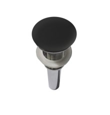 Донный клапан Solid Surface Vincea DBS-616MB, черная матовая крышка, без перелива