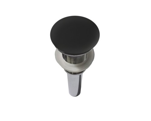 Донный клапан Solid Surface Vincea DBS-616MB, черная матовая крышка, без перелива