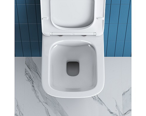 Унитаз BelBagno Marmi BB052CHR/BB052SC подвесной с сиденьем Микролифт