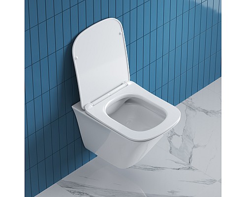 Унитаз BelBagno Marmi BB052CHR/BB052SC подвесной с сиденьем Микролифт