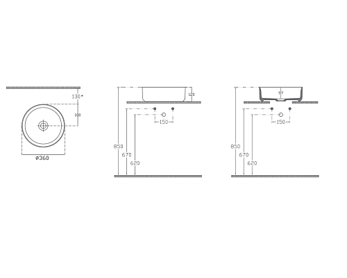 Раковина накладная ISVEA Infinity 42 круглая черный матовый 10NF65042SV-2N