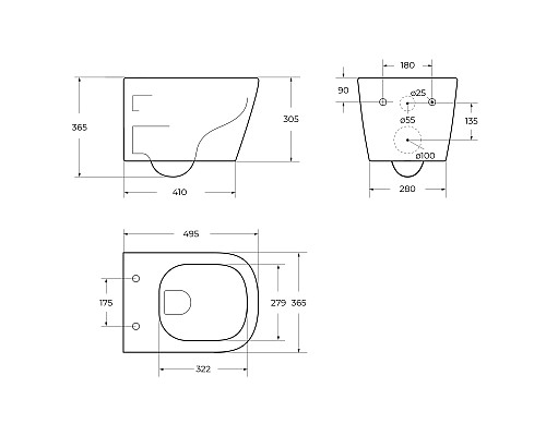Чаша унитаза BelBagno BB120CHR