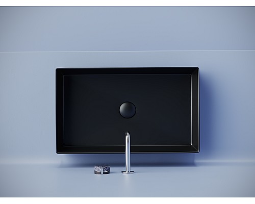 Раковина накладная Ceramicanova 601x361x130, черный матовый