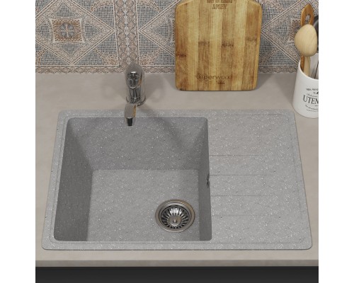 Кухонная мойка из искусственного камня Uperwood ECON UPD-506-003, серая матовая