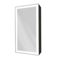 Зеркальный шкаф Континент Mirror Box black Led 35 L с подсветкой Черный