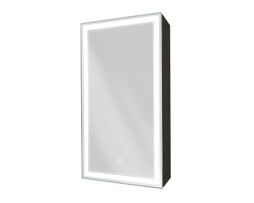 Зеркальный шкаф Континент Mirror Box black Led 35 L с подсветкой Черный