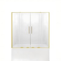 Шторка для ванны NEW TRENDY SMART LIGHT GOLD 170x150 светлое золото