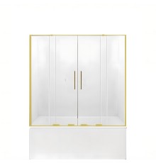 Шторка для ванны NEW TRENDY SMART LIGHT GOLD 150x150 светлое золото