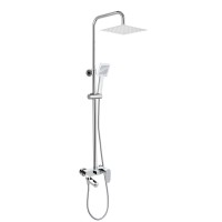 Душевая система AQG WIND BLU SQ, со складным изливом и квадратным верхним душем хром