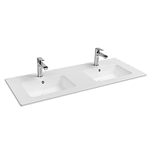 Раковина Isvea SistemaT 121 см, 2 чаши белый 10SL50121SV