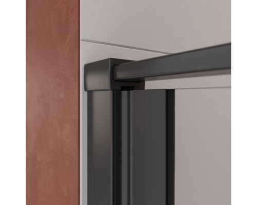 Душевая дверь Cezares Liner 90 L LINER-B-12-90-C-NERO-L профиль Черный матовый стекло прозрачное