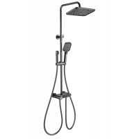 Душевая система с термостатом Wonzon&Woghand, Темный графит