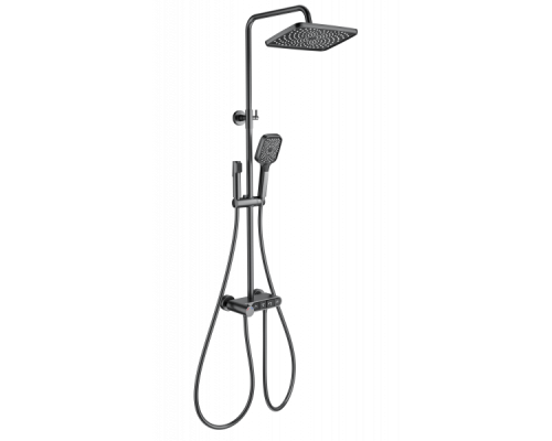 Душевая система с термостатом Wonzon&Woghand, Темный графит
