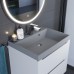 Раковина для ванной кварцевая Uperwood Classic Quartz 60х45х15 см, серая матовая, бетон