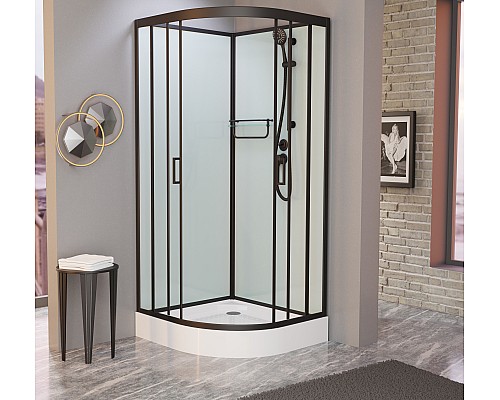 Душевая кабина Frank F408 Black без крыши Размер:80x80x215 см Душевая кабина Frank F408 Black без крыши Размер:80x80x215 см