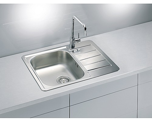 Кухонная мойка Alveus Line 110 1122317 нержавеющая сталь в комплекте с сифоном