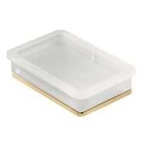 Мыльница настольная Colombo Lulu цвет PVD золото/матовое стекло