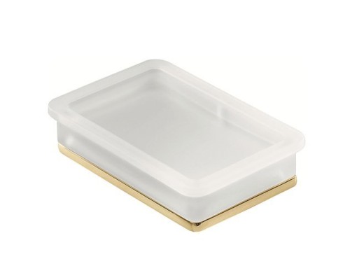 Мыльница настольная Colombo Lulu цвет PVD золото/матовое стекло