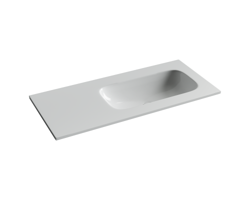 Раковина накладная Ceramicanova Грация (Grace) чаша справа без отв под смеситель 1010x457x137 белый
