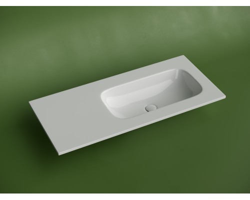 Раковина накладная Ceramicanova Грация (Grace) чаша справа без отв под смеситель 1010x457x137 белый