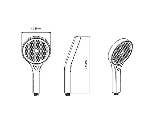 Ручной душ с шлангом Vincea VSHN-42HMB черный