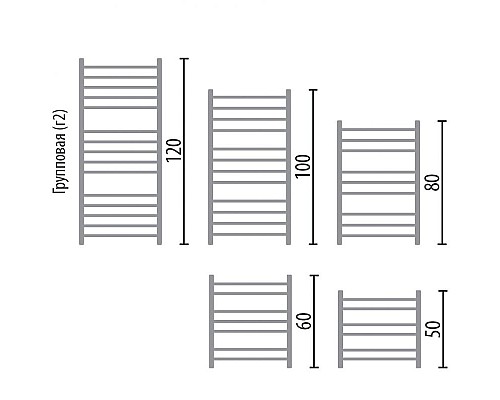 Полотенцесушитель Ника CLASSIC ЛП (Г2) ВП 80/40