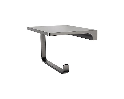 Держатель для туалетной бумаги с полкой Wonzon&Woghand ECLIPSE, Темный графит WW-9126-BGM