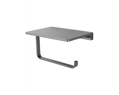 Держатель для туалетной бумаги с полкой Wonzon&Woghand ECLIPSE, Темный графит WW-9126-BGM