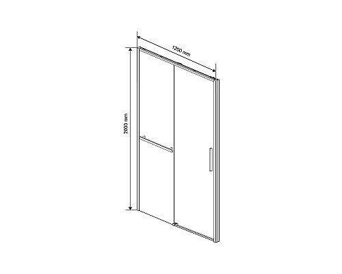 Душевая дверь Vincea Slim Soft VDS-1SS120CGB 1200 черный стекло тонированное