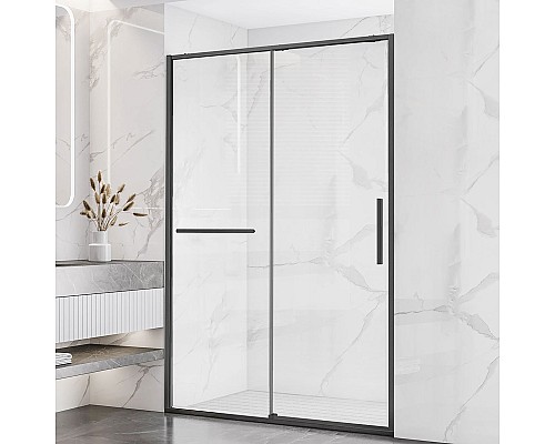 Душевая дверь Vincea Slim Soft VDS-1SS140CLGM 1400 вороненая сталь стекло прозрачное