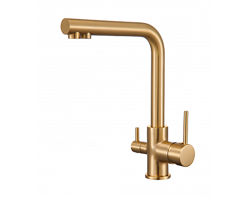 Смеситель для кухни c подключением фильтра питьевой воды Rimero RM4399MG Матовое золото
