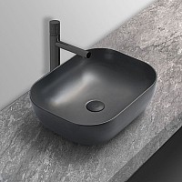 Раковина керамическая Vincea VBS-101MA 505x405x140 накладная антрацит матовый