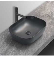 Раковина керамическая Vincea VBS-101MA 505x405x140 накладная антрацит матовый
