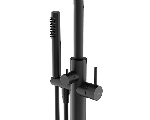 Смеситель для ванны напольный SANCOS Etna, черный матовый, SC9009MB