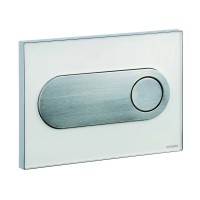 Панель смыва с 2 клавишами Schwab Circle, основы белый, клавиш глянец хром