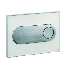Панель смыва с 2 клавишами Schwab Circle, основы белый, клавиш глянец хром