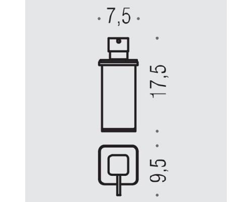 Дозатор для жидкого мыла Colombo Lulu настольный цвет хром/матовое стекло
