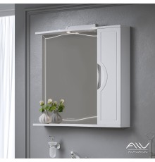 Зеркало-шкаф Alavann Monaco 80 белый