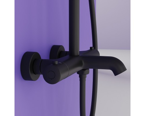 Душевая система Sancos Game SC3001MB с термостатом Черная матовая